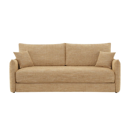 Cadie Mocha Convertible Sleeper Sofa with Two Pillows