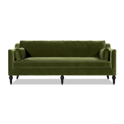 Josephine 84.5" Upholstered Modern Sofa, Olive