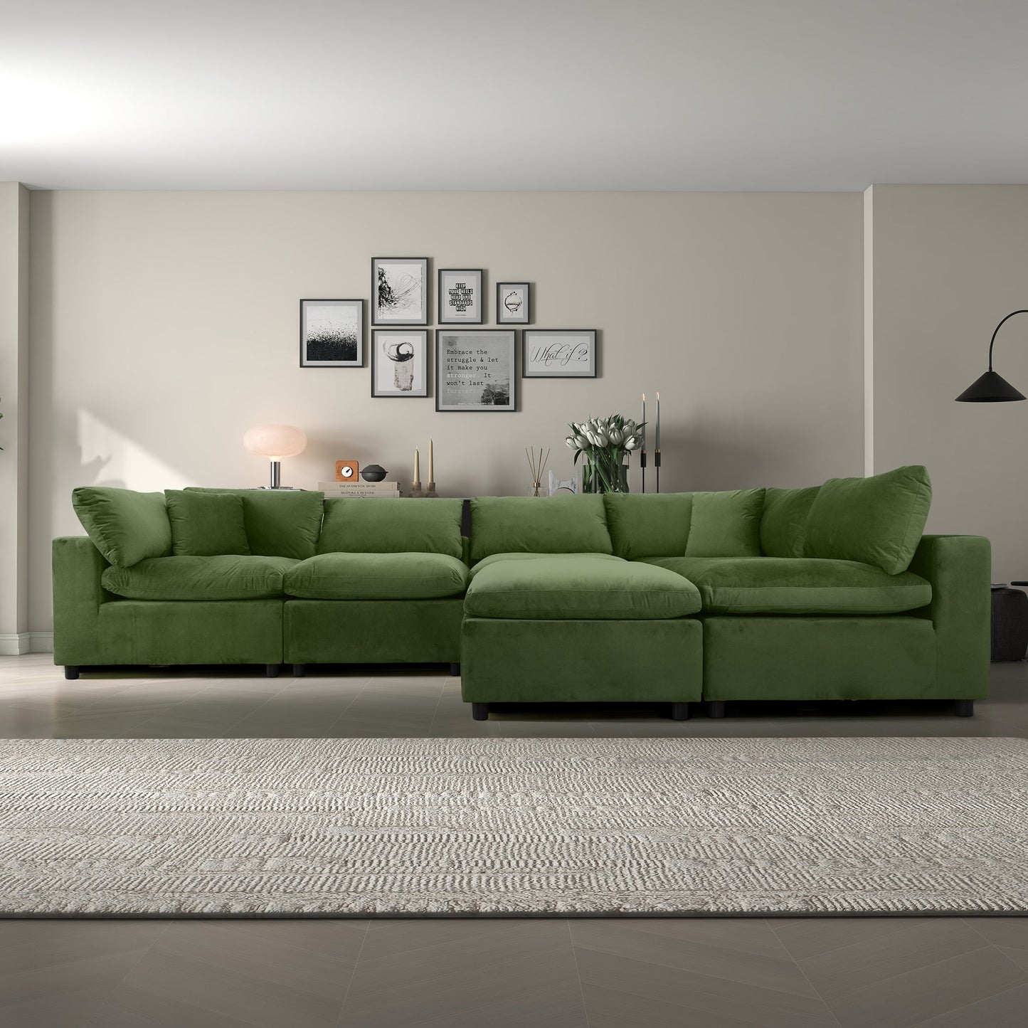 Hayward Olive Sectional Sofa