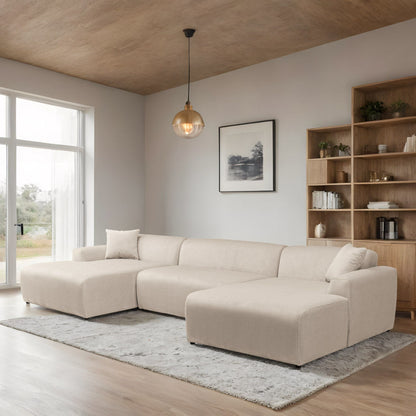 Mar Luxe Microfiber Sectional Sofa