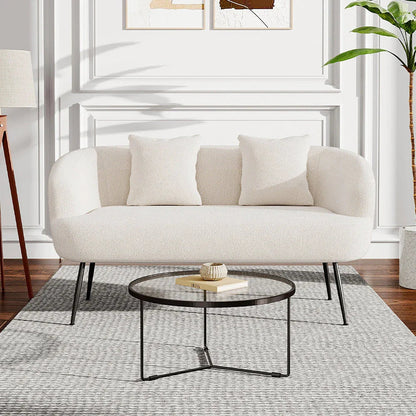 Sofa - Leather White 2-Seater