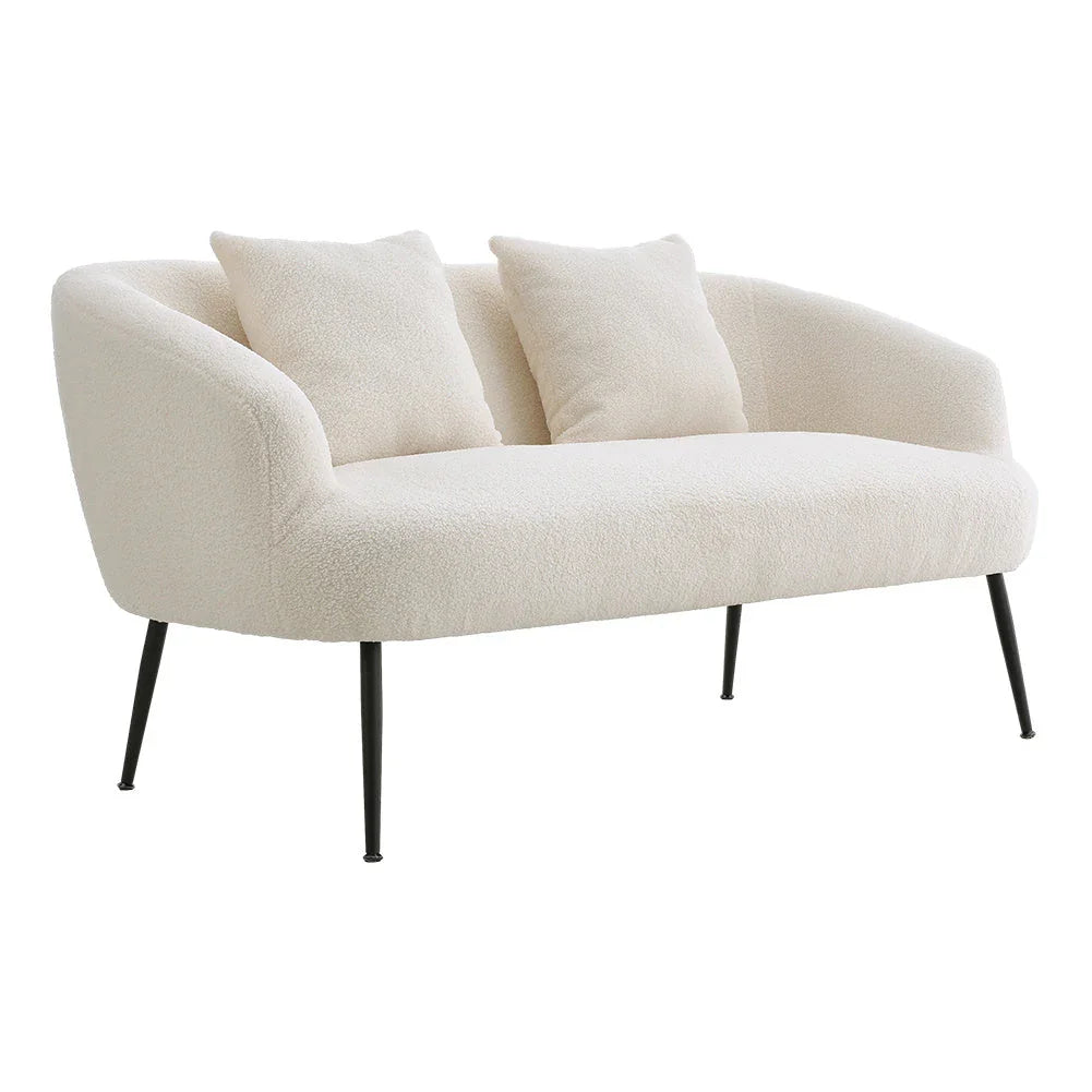 Sofa - Leather White 2-Seater