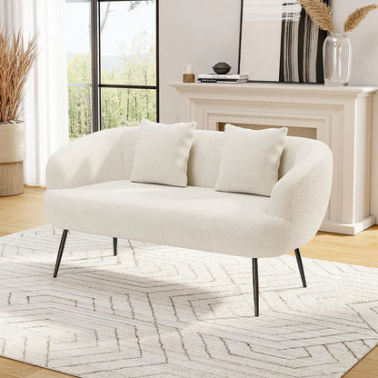 Sofa - Leather White 2-Seater