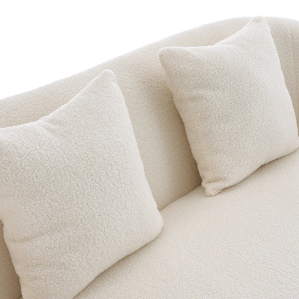 Sofa - Leather White 2-Seater