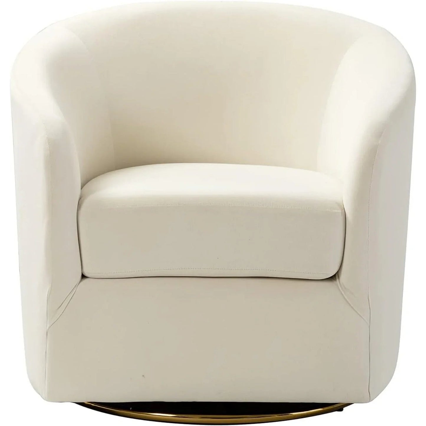 Velvet Swivel Accent Chair with Golden Metal Base