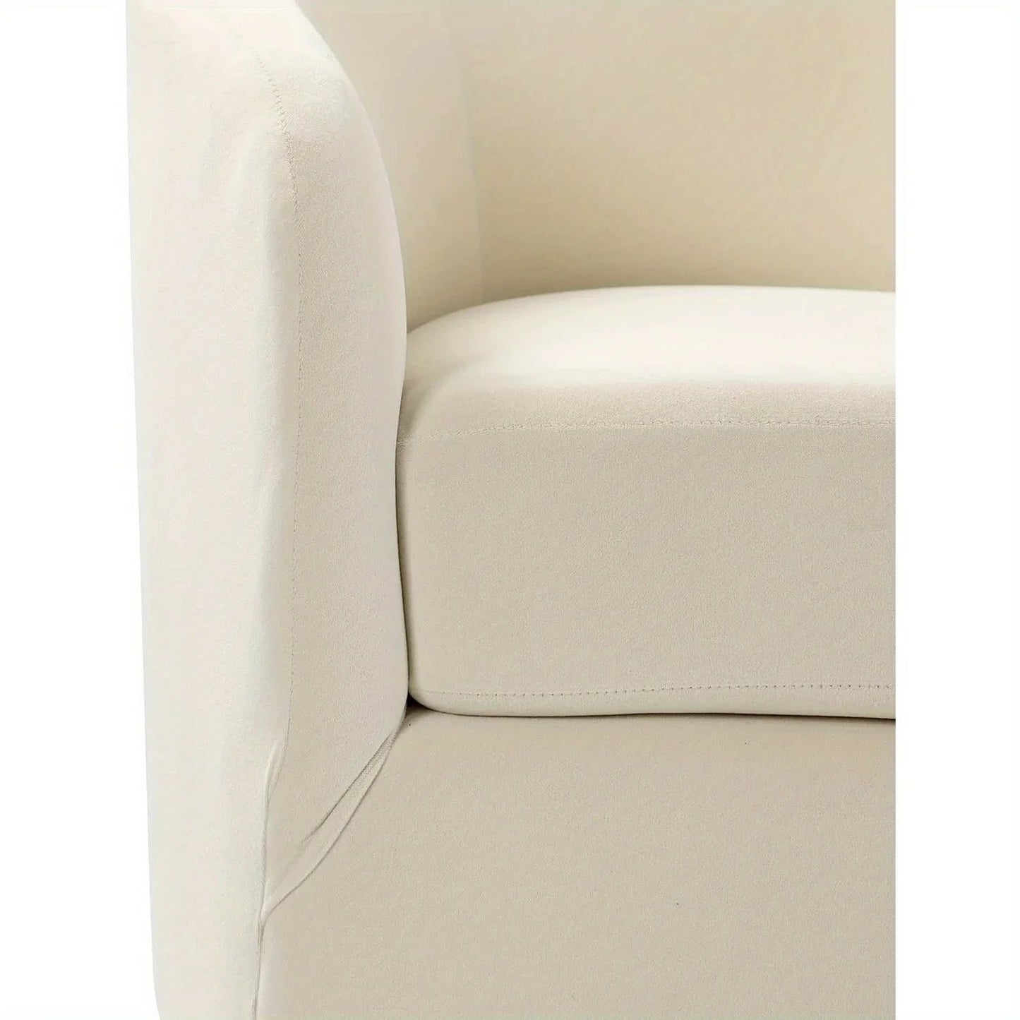 Velvet Swivel Accent Chair with Golden Metal Base