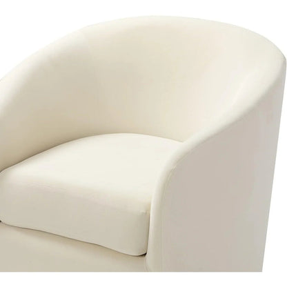 Velvet Swivel Accent Chair with Golden Metal Base